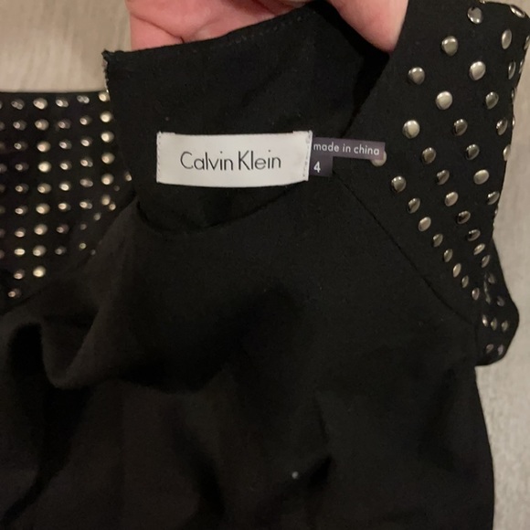 Calvin Klein Above the Knee Zipper Back Black Dress - Picture 2 of 4